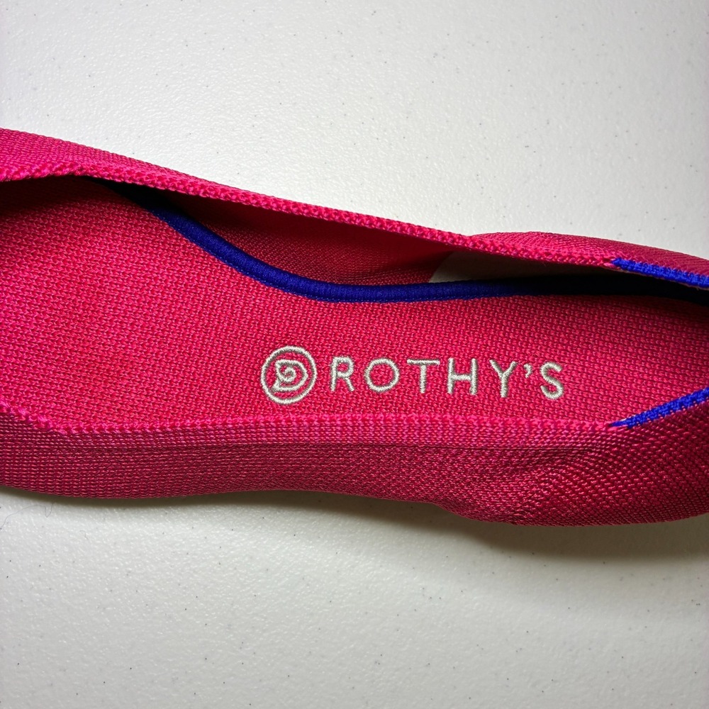 Rothy's The Point Flats Women's Size 11.5 Pink Slip On Pointed Toe Party Office - Picture 4 of 8
